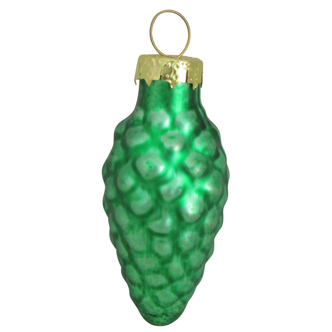 Whitehurst 56ct. 2" Shiny Green Glass Pinecone Ornaments